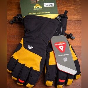 NEW EMS Ascent Summit Gloves XS PrimaLoft Insulated Leather Ski Winter Gloves